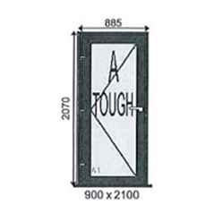 PVC Single Door - 900mm x 2100mm - Anthracite Grey Inside and Outside