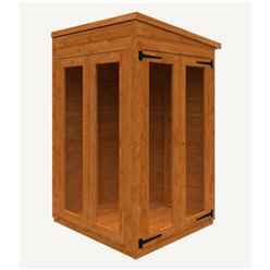 4 X 4 Pent Tongue And Groove Summerhouse (12mm Tongue And Groove Floor And Roof)