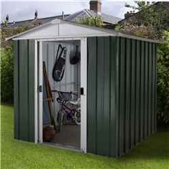 6ft 1 X 6ft 10 Apex Metal Shed With Free Anchor Kit (1.86m X 2.07m)