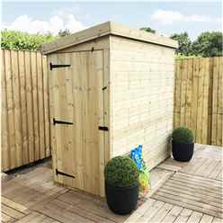 3 X 4 Windowless Pressure Treated Tongue And Groove Pent Shed With Single Door (please Select Left Or Right Door)