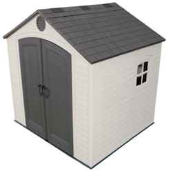 8 X 7.5 Life Plus Plastic Apex Shed With Plastic Floor + 1 Window (2.43m X 2.28m)