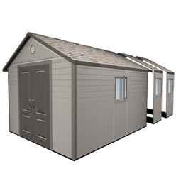 11 X 21 Life Plus Plastic Apex Shed With Plastic Floor + 6 Windows (3.37m X 6.41m)