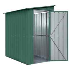 4 X 6 Premier Easyfix - Lean To - Metal Shed - Heritage Green (1.24m X 1.80m)
