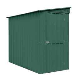 4 X 8  Premier Easyfix - Lean To Pent - Metal Shed - Heritage Green (1.24m X 2.42m)