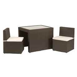 2 Seater Set - 3 Piece - Mocha Brown Breakfast Set - Free Next Working Day Delivery (mon-Fri)