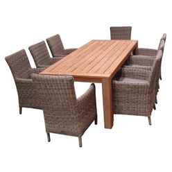 8 Seater - 9 Piece - Highclere Dining Set With Highclere Fsc Teak And 8 Modena Carver Chairs - Free Next Working Day Delivery (mon-Fri)