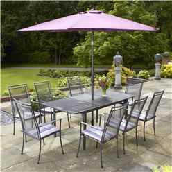 8 Seater - 9 Piece  -Rg Classic Extension Dining Set With 8 Classic Highback Chairs