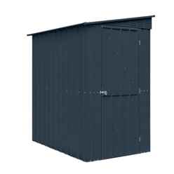 4 X 8 Premier Easyfix - Lean To Pent - Metal Shed - Anthracite Grey (1.24m X 2.42m)