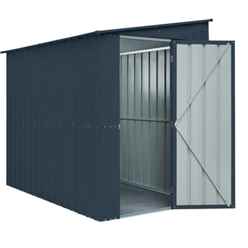 5 X 8 Premier Easyfix - Lean To Pent - Metal Shed - Anthracite Grey (1.55m X 2.42m)