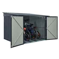 6 X 6 Premier Easyfix – Pent – Metal Bike Store -Anthracite Grey (2.11m X 2.00m)
