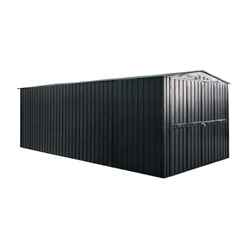10 X 19 Premier Easyfix - Double Hinged - Metal Garage - Anthracite Grey (3.07m X 5.88m)