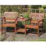 2 Seater Deluxe Hampton Hardwood Companion Garden Seat (6ft X 2ft)