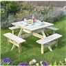 Deluxe Square Picnic Garden Table (6.5ft X 6.5ft)