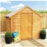 7 X 5 - Super Value Overlap - Apex Wooden Garden Shed - Windowless - Single Door