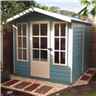 Installed 7 X 7 (2.05m X 1.98m) - Premier Wooden Summerhouse - Single Door - 12mm T&g Walls - Floor - Roof Installation Included