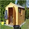 Installed - 6 x 4 (1.83m x 1.19m) - Tongue And Groove - Apex Garden Shed - 1 Window - Single Door - 10mm Solid Osb Floor Installation Included