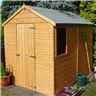 Installed - 8 x 6 (2.39m x 1.79m) - Tongue And Groove - Apex Garden Shed - 1 Window - Single Door - 10mm Osb Floor Installation Included