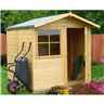 Installed - 7 x 7 (2.05m x 1.98m) - Tongue And Groove Apex Garden Shed - 1 Window - Single Door - 12mm Tongue And Groove Floor Installation Included