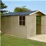 Installed - 13 X 7 (4.03m X 2.05m) - Tongue And Groove Pressure Treated - Apex Shed - 2 Opening Windows - Double Doors - 12mm Tongue And Groove Floor Installation Included