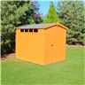 8 X 6 - Tongue And Groove Security - Apex Garden Wooden Shed / Workshop - High Level Windows - Single Door - 12mm Tongue And Groove Floor And Roof