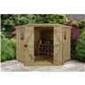 8ft x 8ft Tongue & Groove Pressure Treated Corner Shed (3.46m x 2.80m) - Core (bs)