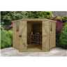 8ft X 8ft Tongue & Groove Pressure Treated Corner Shed (3.46m X 2.80m) - Core (bs)