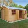 12 X 18 - Tongue & Groove - Apex Workshop - 2 Opening Window - Double Doors - 16mm Tongue & Groove Floor