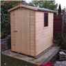 6 x 4 (1.79m x 1.19m) - Tongue And Groove -  Apex Workshop - 2 Windows - Single Door - 12mm Tongue And Groove Floor And Roof 