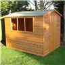 8 X 6 - Tongue And Groove - Apex Workshop - 2 Windows - Single Door - 12mm Tongue And Groove Floor And Roof