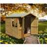 7 X 7 Pressure Treated Overlap - Apex Wooden Garden Shed - 1 Opening Window - Double Doors