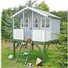 Installed 6 x 4 Wooden Stork Playhouse With Platform Installation Included