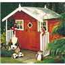 6 X 4 (1.78m X 1.72m) - Wooden Hobby Playhouse