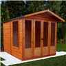 7 X 7 - Premier Wooden Summerhouse - Double Doors + Side Windows - 12mm T&g Walls - Floor - Roof