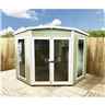 7 x 7 - Premier Corner Wooden Summerhouse - Double Doors - Side Windows - 12mm T&g Walls & Floor