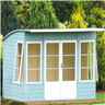 Installed 10 x 6 (2.99m x 1.79m) - Premier Pent Wooden Summerhouse - 4 Windows - Double Doors - 12mm T&g Walls & Floor Installation Included