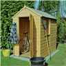 Installed 6 X 4 (1.82m X 1.2m) - Pressure Treated Tongue And Groove - Apex Garden Shed / Workshop - 1 Window - Single Door - 10mm Solid Osb Floor - Installation Included