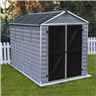 OUT 0F STOCK 10 X 6 (3.03m X 1.85m) Double Door Apex Plastic Shed With Skylight Roofing