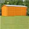 15 x 10 (4.52m x 2.99m) Windowless Dip Treated Overlap Apex Wooden Garden Shed With Double Doors