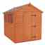 8 X 6 Tongue And Groove Apex Shed With 4 Windows And Single Door (12mm Tongue And Groove Floor And Roof)