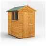 6 x 4 Premium Tongue And Groove Apex Shed - Single Door - 2 Windows - 12mm Tongue And Groove Floor And Roof