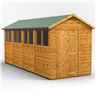 16 x 6 Premium Tongue And Groove Apex Shed - Single Door - 8 Windows - 12mm Tongue And Groove Floor And Roof