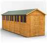 20 X 6 Premium Tongue And Groove Apex Shed - Single Door - 10 Windows - 12mm Tongue And Groove Floor And Roof