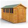 14 x 6 Premium Tongue And Groove Apex Shed - Double Doors - 6 Windows - 12mm Tongue And Groove Floor And Roof