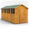 16 X 6 Premium Tongue And Groove Apex Shed - Double Doors - 8 Windows - 12mm Tongue And Groove Floor And Roof