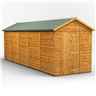 20 x 6 Premium Tongue And Groove Apex Shed - Single Door - Windowless - 12mm Tongue And Groove Floor And Roof
