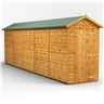 20 X 4 Premium Tongue And Groove Apex Shed - Single Door - Windowless - 12mm Tongue And Groove Floor And Roof