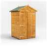 4 x 4 Premium Tongue And Groove Apex Shed - Double Doors - Windowless - 12mm Tongue And Groove Floor And Roof