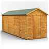 18 x 6 Premium Tongue And Groove Apex Shed - Double Doors - Windowless - 12mm Tongue And Groove Floor And Roof