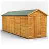 20 X 6 Premium Tongue And Groove Apex Shed - Double Doors - Windowless - 12mm Tongue And Groove Floor And Roof