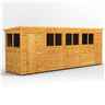 18 X 4 Premium Tongue And Groove Pent Shed - Single Door - 8 Windows - 12mm Tongue And Groove Floor And Roof